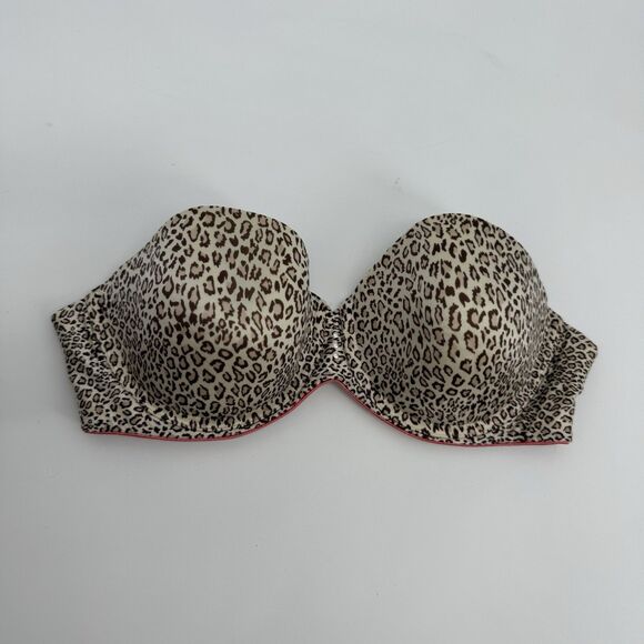 Maidenform Sweet Nothings Leopard Print Strapless Bra Size 38C - Picture 1 of 10